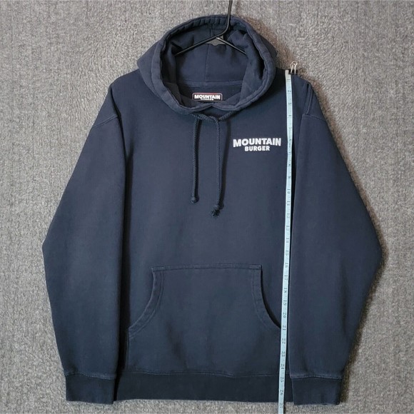 Mountain Burger Bend Oregon Hoodie Mens Medium Black Burgers Elevated - Picture 5 of 11
